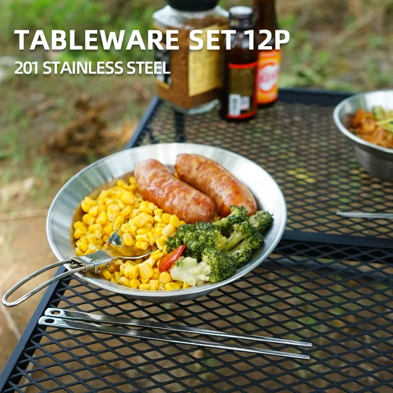Camping Cooking Dining Set - طقم أدوات مائدة محمول للاستخدام الخارجي