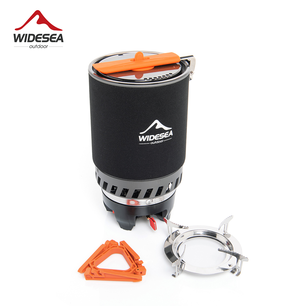 Camping Cooking Pot - Widesea نظام الطبخ التخييم مع مبادل