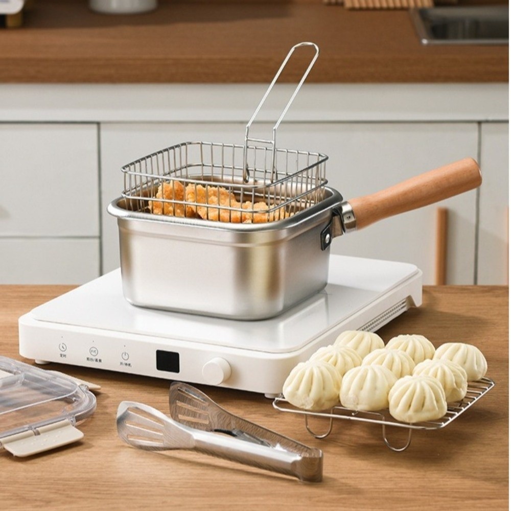 Camping Cooking Ware Set - مقلاة محمولة من الفولاذ المقاوم للصدأ