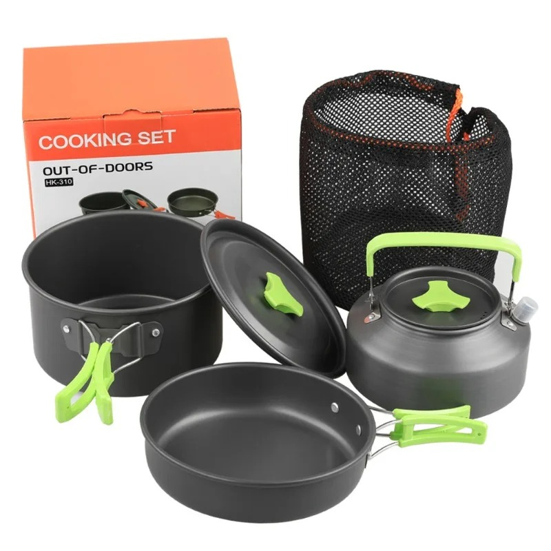 Camping Cooking Ware Set - مجموعة أدوات الطهي للتخييم، مجموعة أدوات