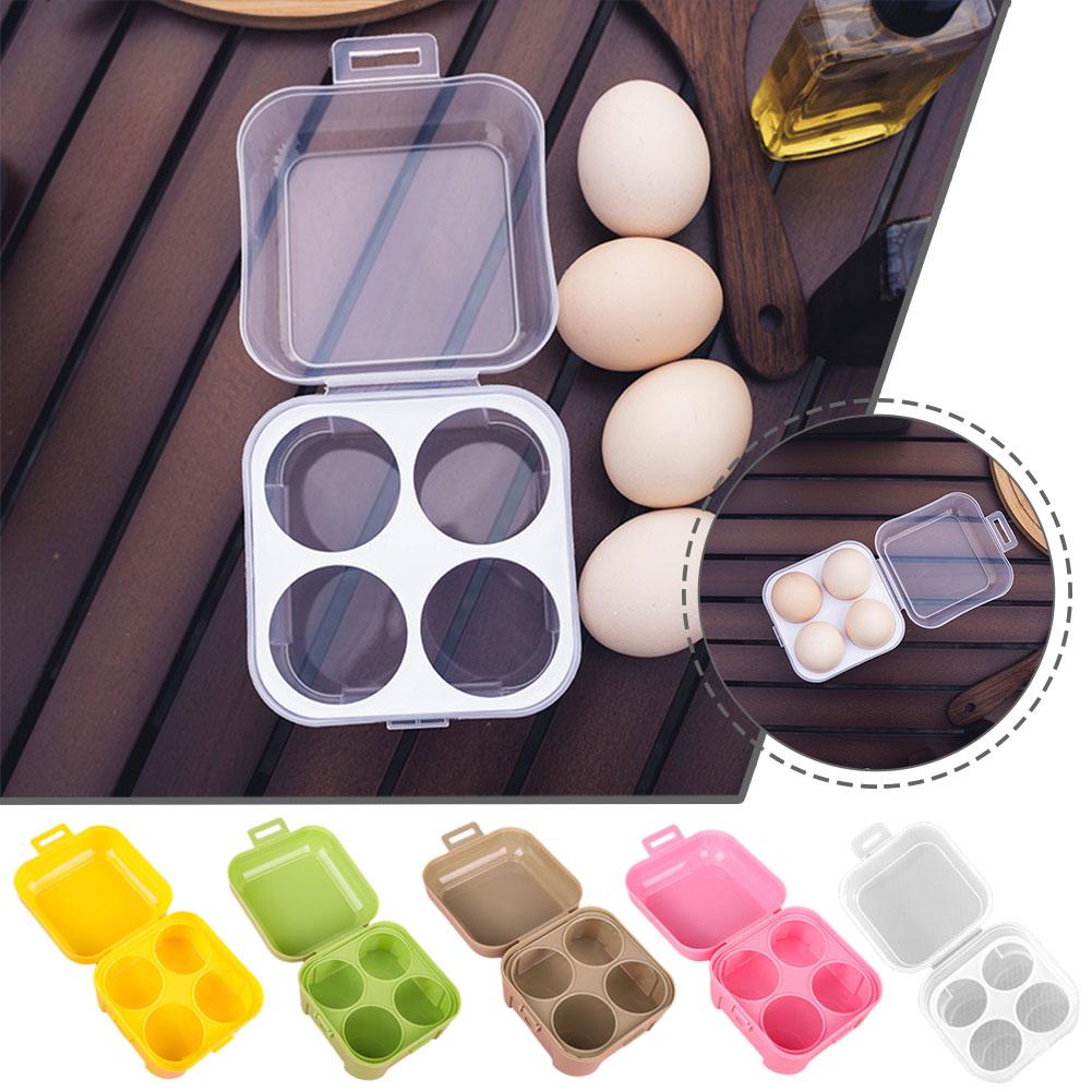 Camping Cooking Utensil Holder - صندوق تخزين البيض ذو 4 أقسام،
