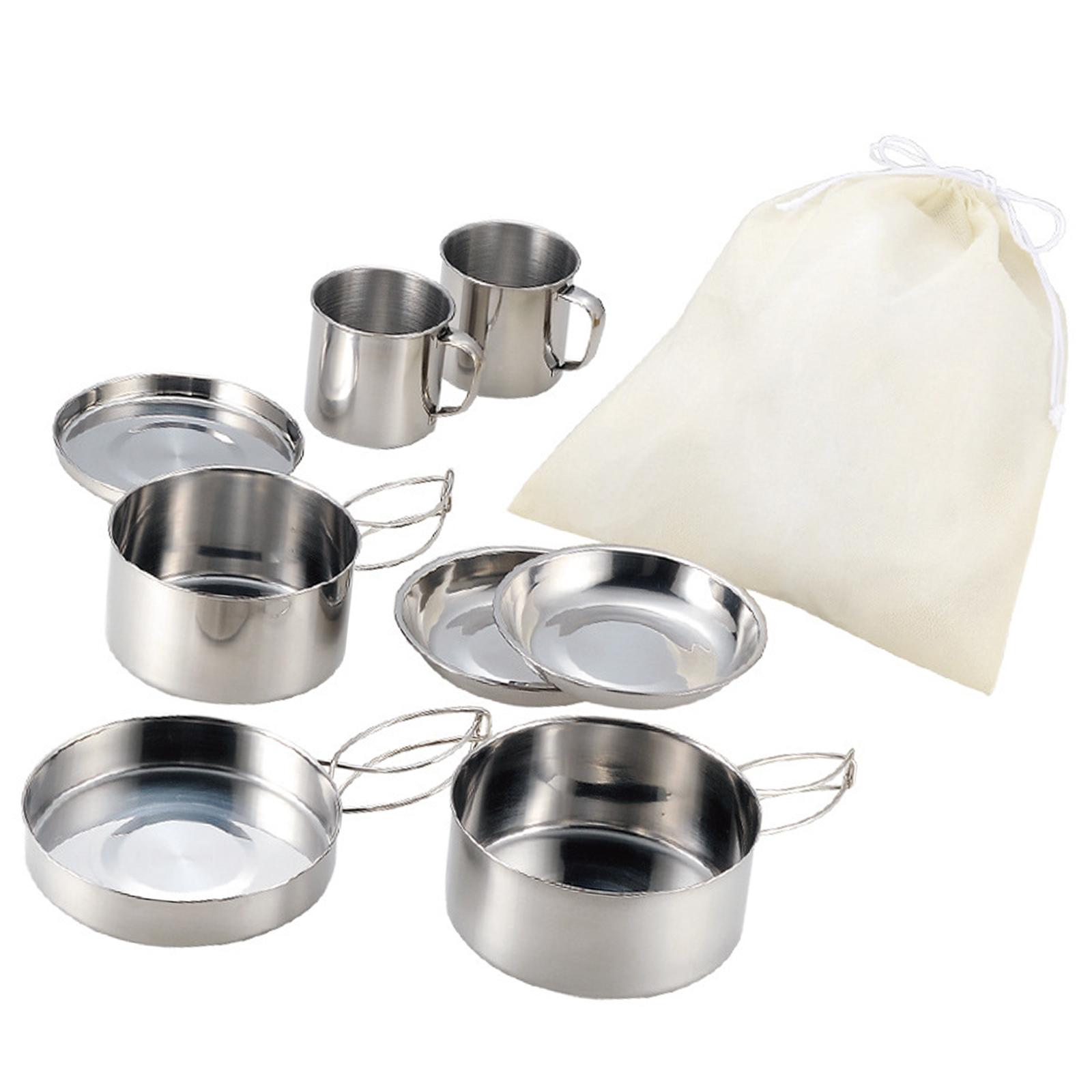 Camping Cooking Mess Kit - طقم أدوات طهي للتخييم 8 قطع