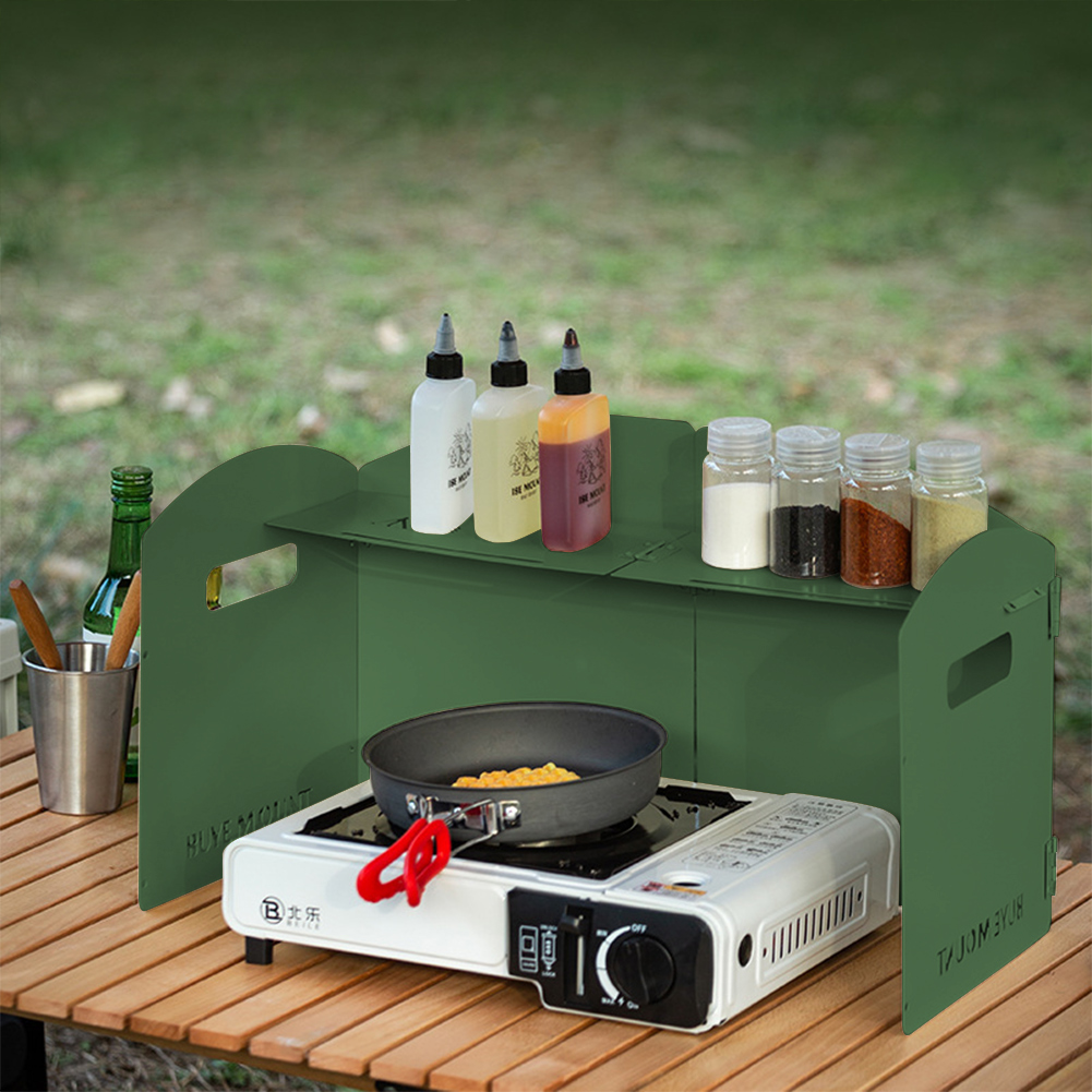 Camping Cooking Easy - واقي رياح قابل للطي للموقد الغازي
