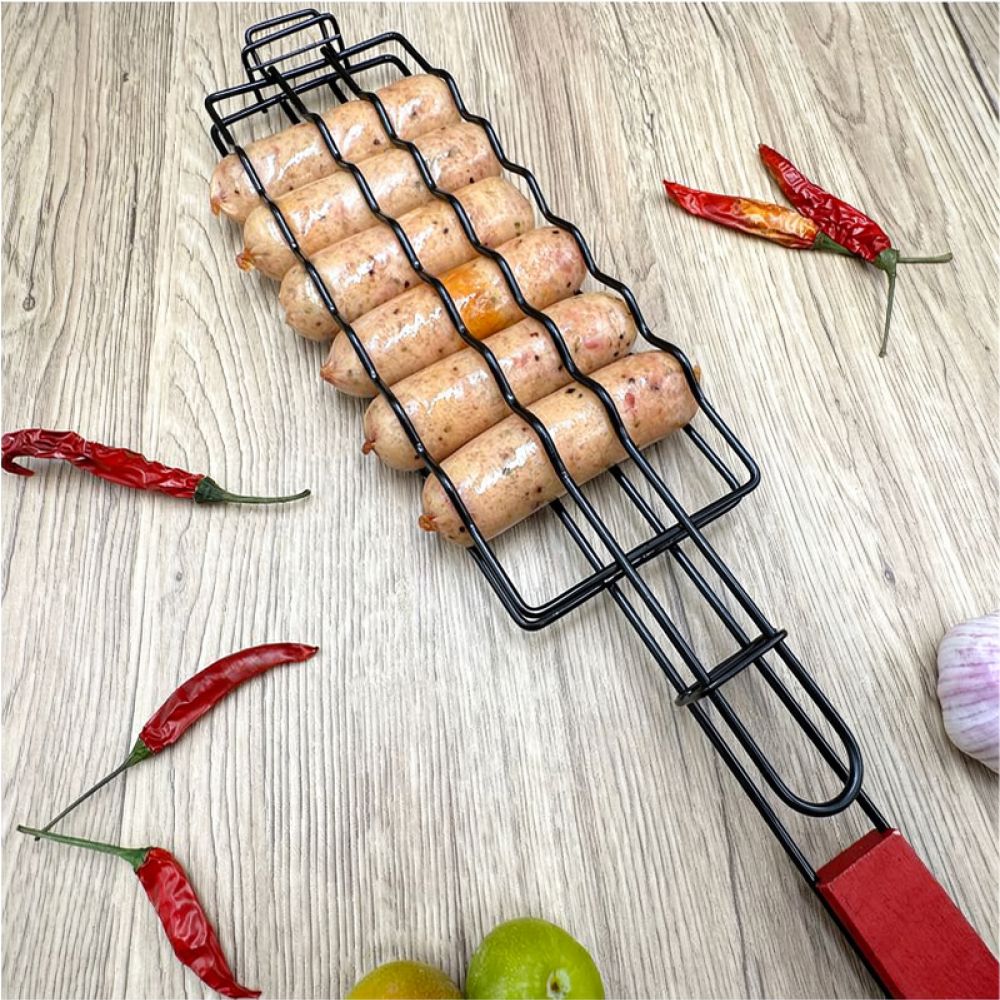 Camping Cooking Utensil Holder - حامل شبك شواء محمول، مشبك للنقانق،