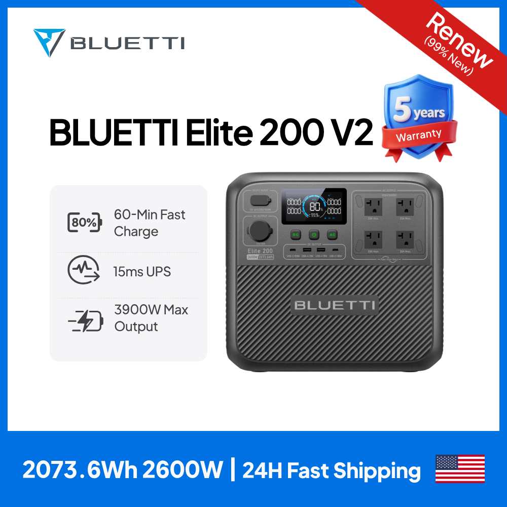 Camping Cooking Appliances - 【تجديد】محطة طاقة محمولة BLUETTI Elite 200