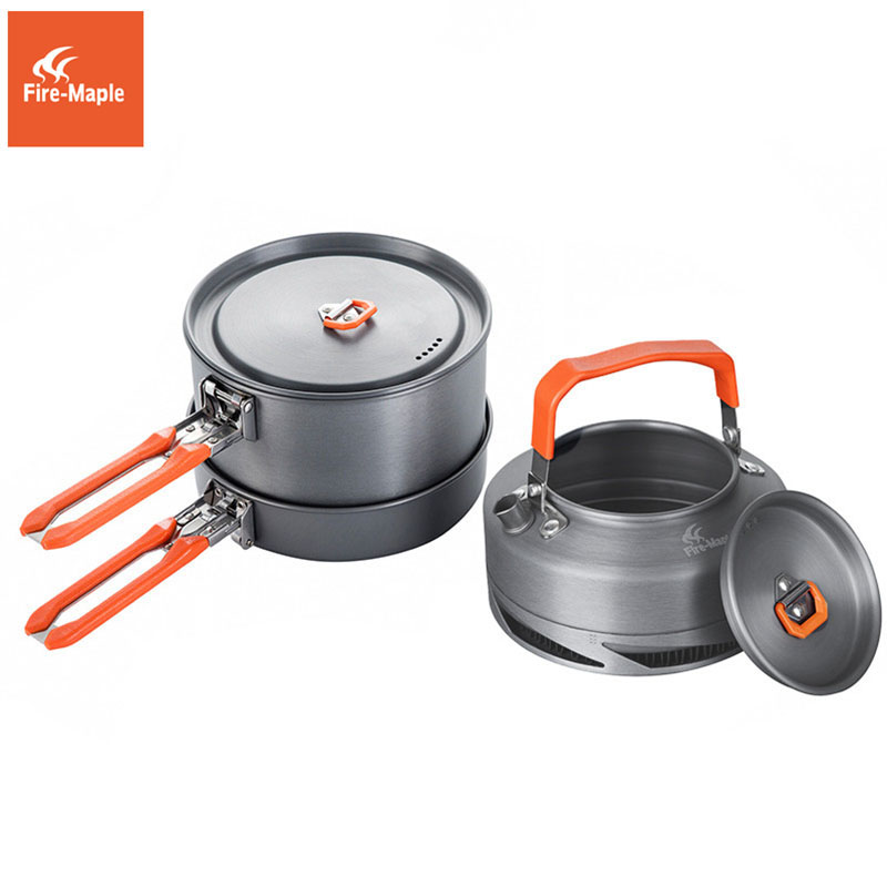 Camping Cooking Ware Set - النار القيقب التخييم تجهيزات المطابخ المشي