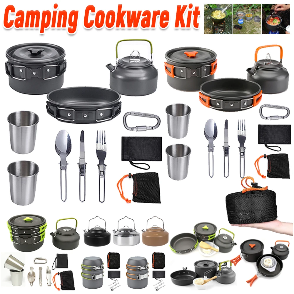 Camping Cooking Pot - طقم أدوات طهي للتخييم، غلاية ووعاء