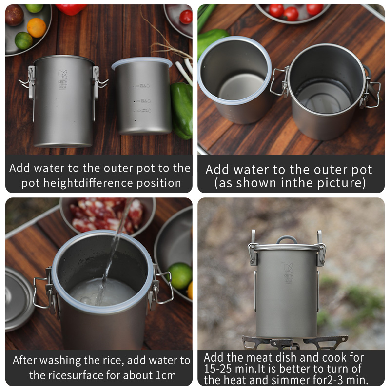 قدر أرز من التيتانيوم النقي من - مراجعة Camping Cooking Pot وسعره
