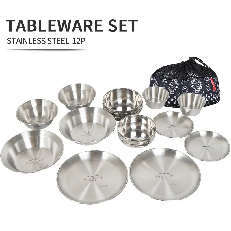 طقم أدوات مائدة محمول للاستخدا - مراجعة Camping Cooking Dining Set وسعره