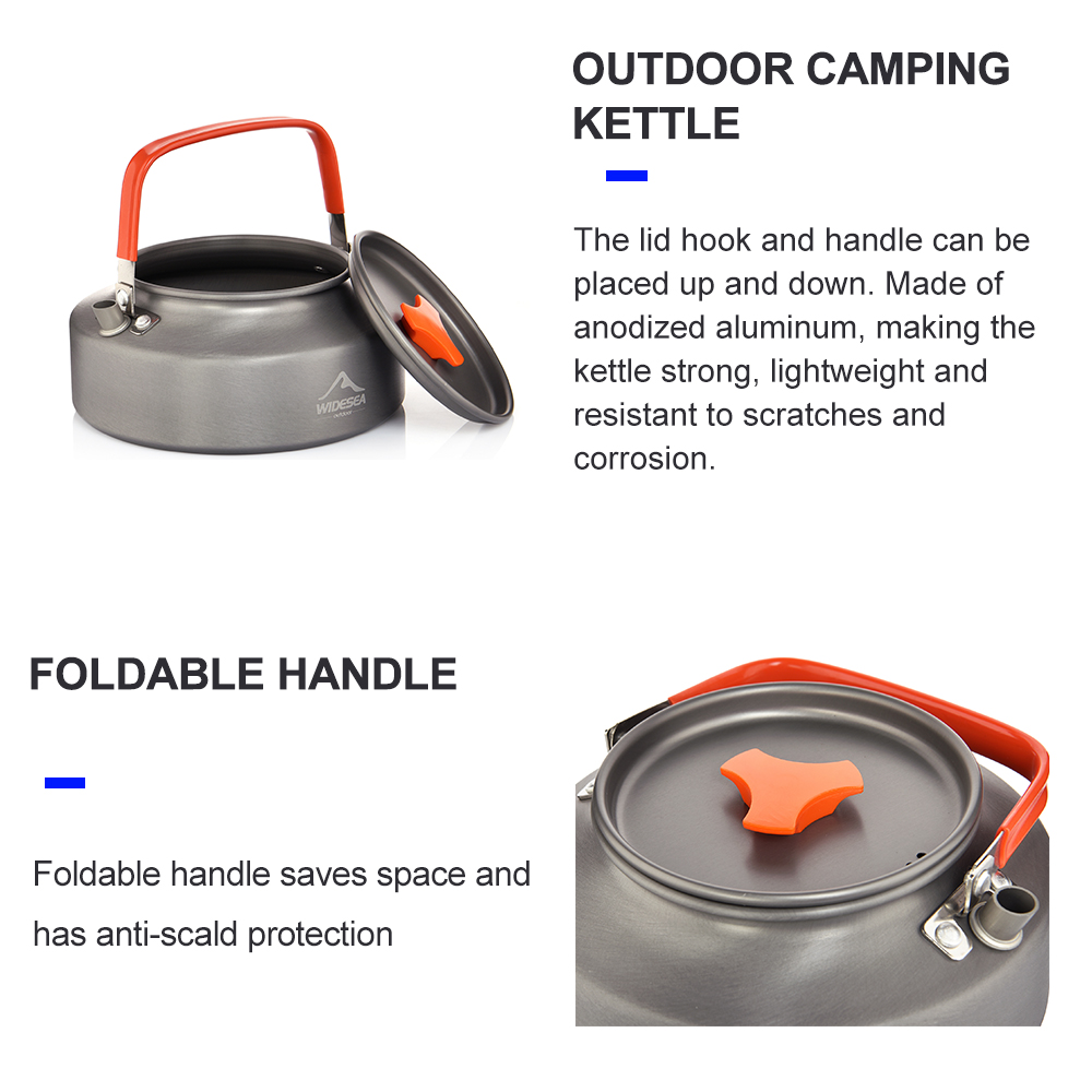 Widesea 1.1L 2L1.5L التخييم غل - مراجعة Camping Cooking Ware Set وسعره