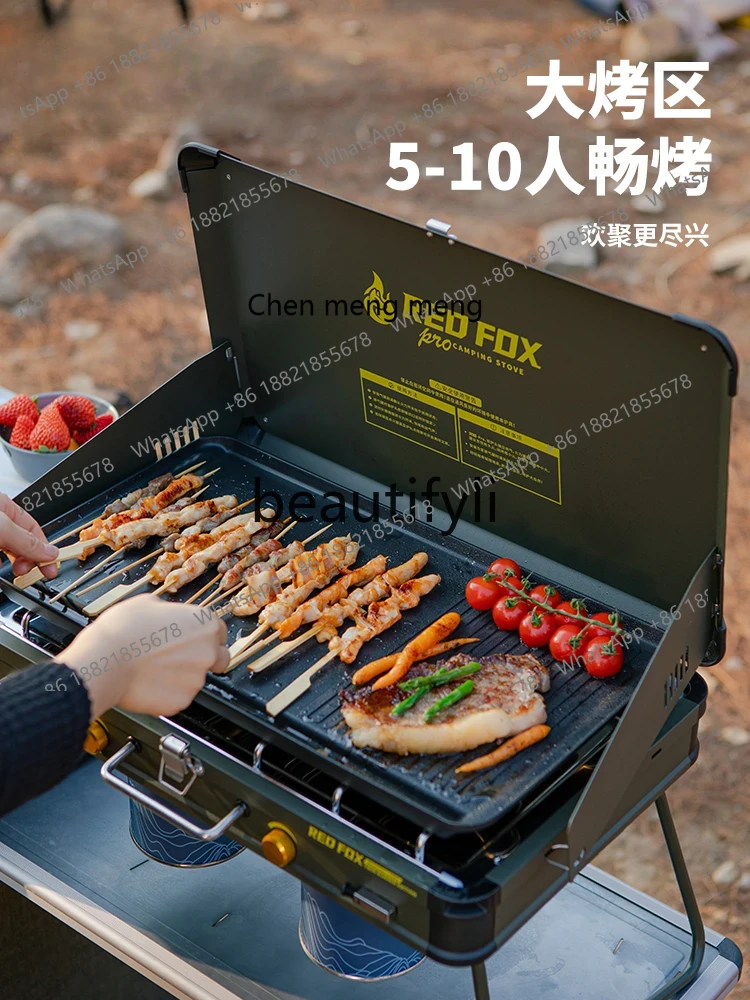Z189 شواية غاز مزدوجة الرأس لل - مراجعة Camping Cooking Gas وسعره