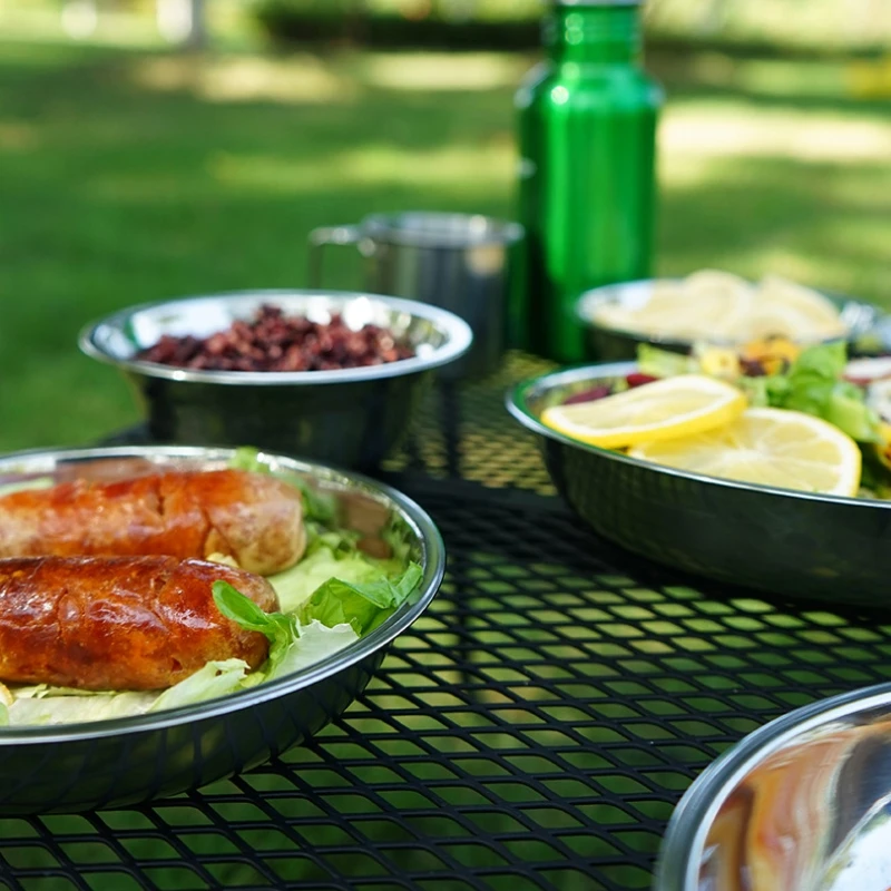 طقم أطباق طعام محمولة لطهي الم - مراجعة Camping Cooking Dining Set وسعره