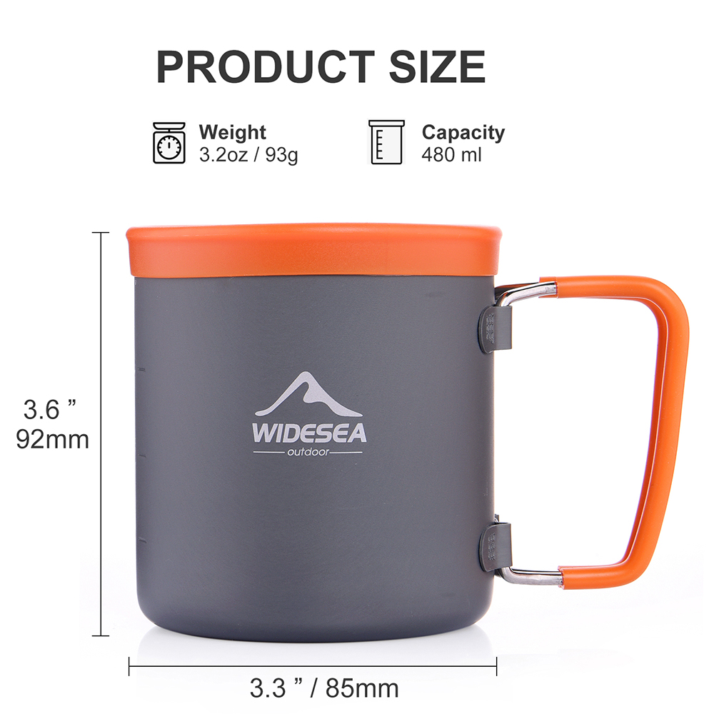Widesea التخييم كوب ألومنيوم ف - مراجعة Camping Cooking And Drinking وسعره