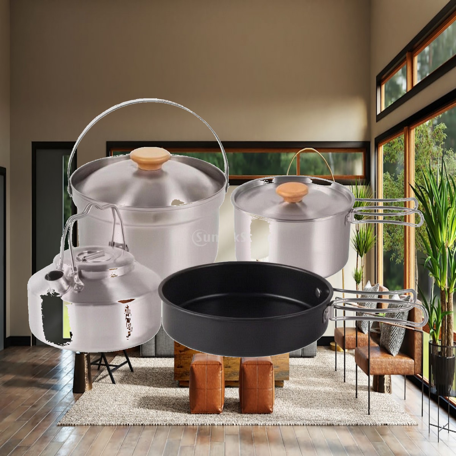 طقم طهي للتخييم من الفولاذ الم - مراجعة Camping Cooking Mess Kit وسعره