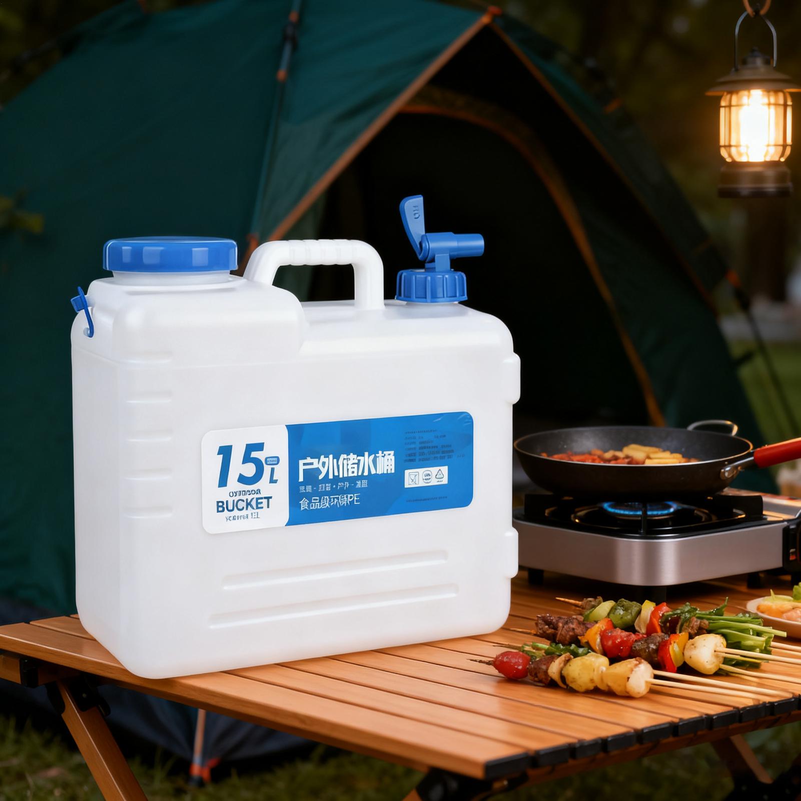 15L دلو مياه الشرب تخزين الناق - مراجعة Camping Cooking And Drinking وسعره