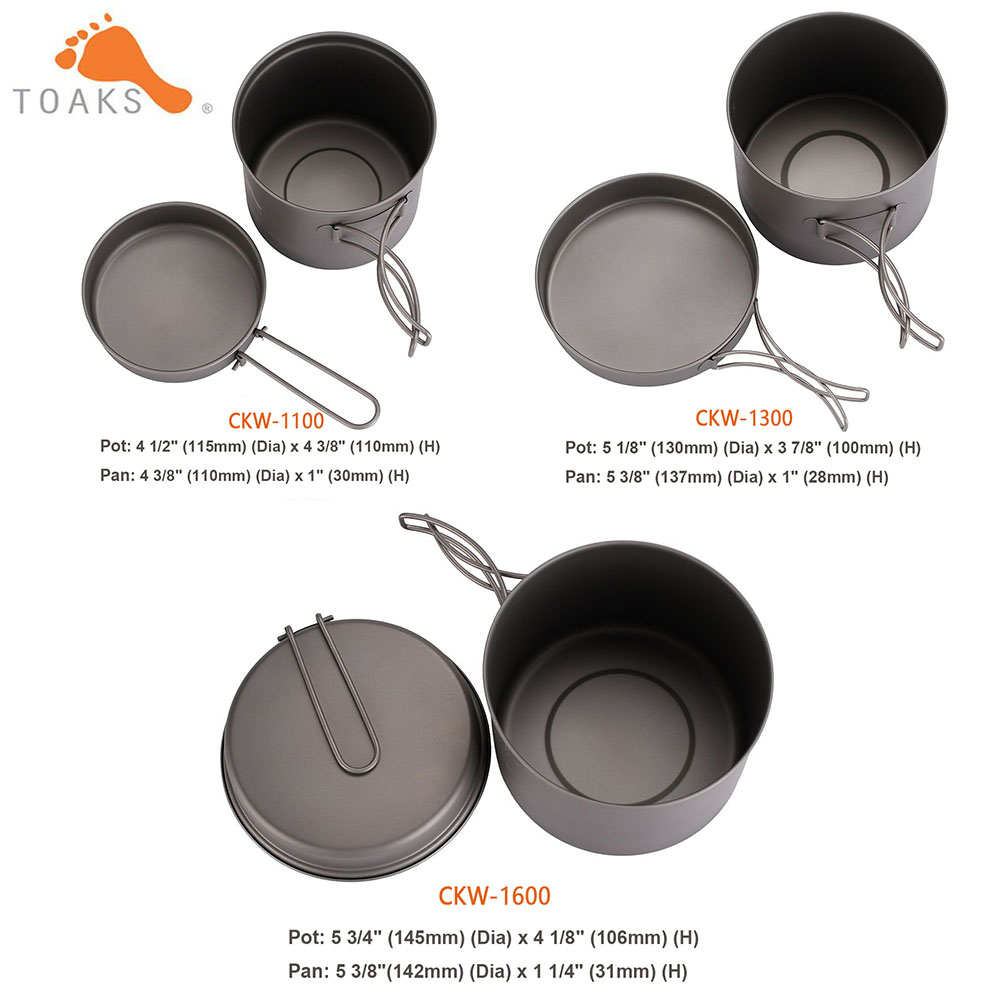 TOAKS طقم حلل استانلس ستيل خفي - مراجعة Camping Cooking Appliances وسعره