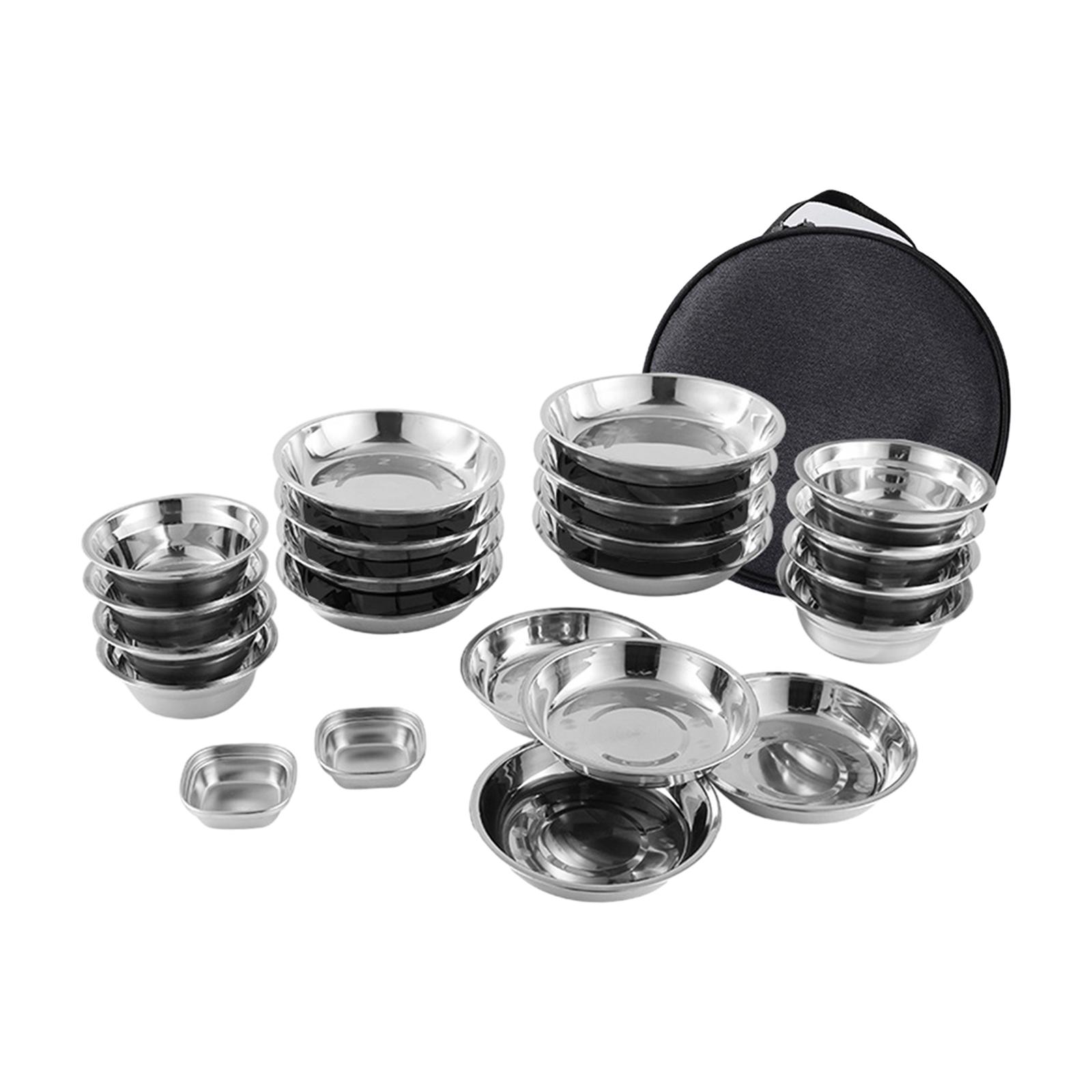 أطباق وأطباق من الفولاذ المقاو - مراجعة Camping Cooking Ware Set وسعره