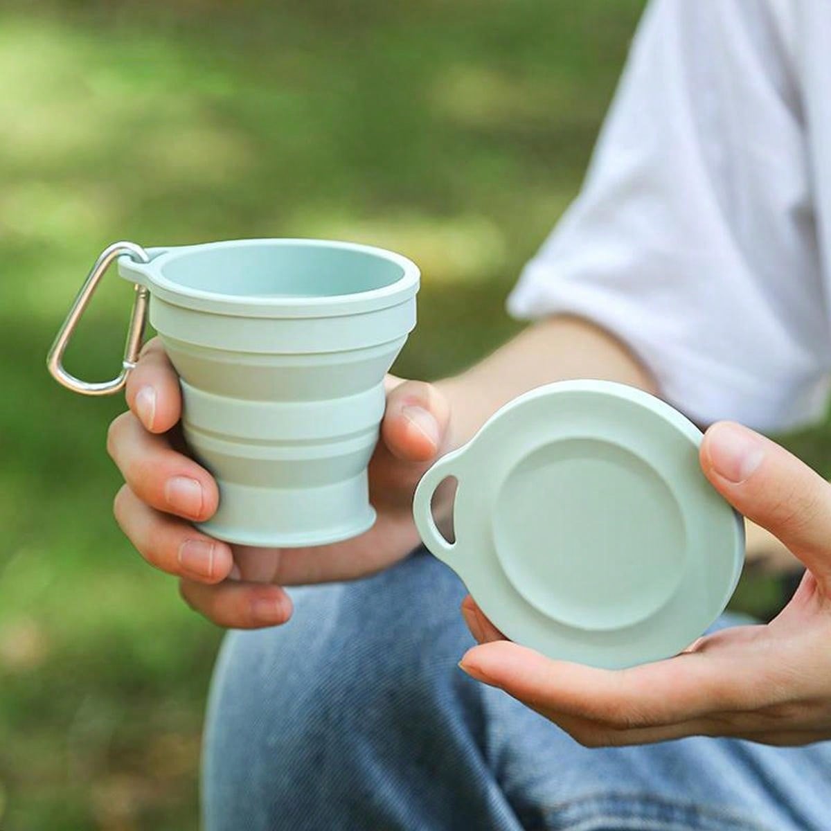 كوب سفر قابل للطي من السيليكون - مراجعة Camping Cooking Pot وسعره