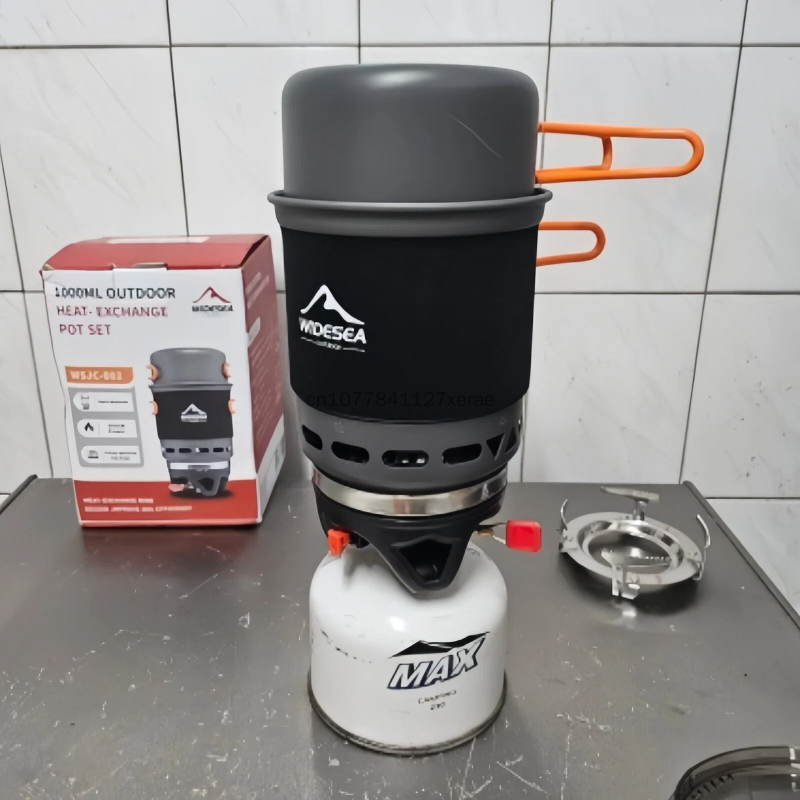 نظام طهي للتخييم مع مبادل حرار - مراجعة Camping Cooking Gas وسعره