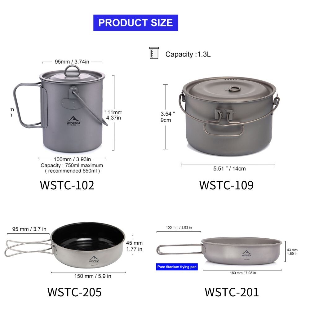أدوات طاولة تخييم واسعة من الت - مراجعة Camping Cooking Ware Set وسعره
