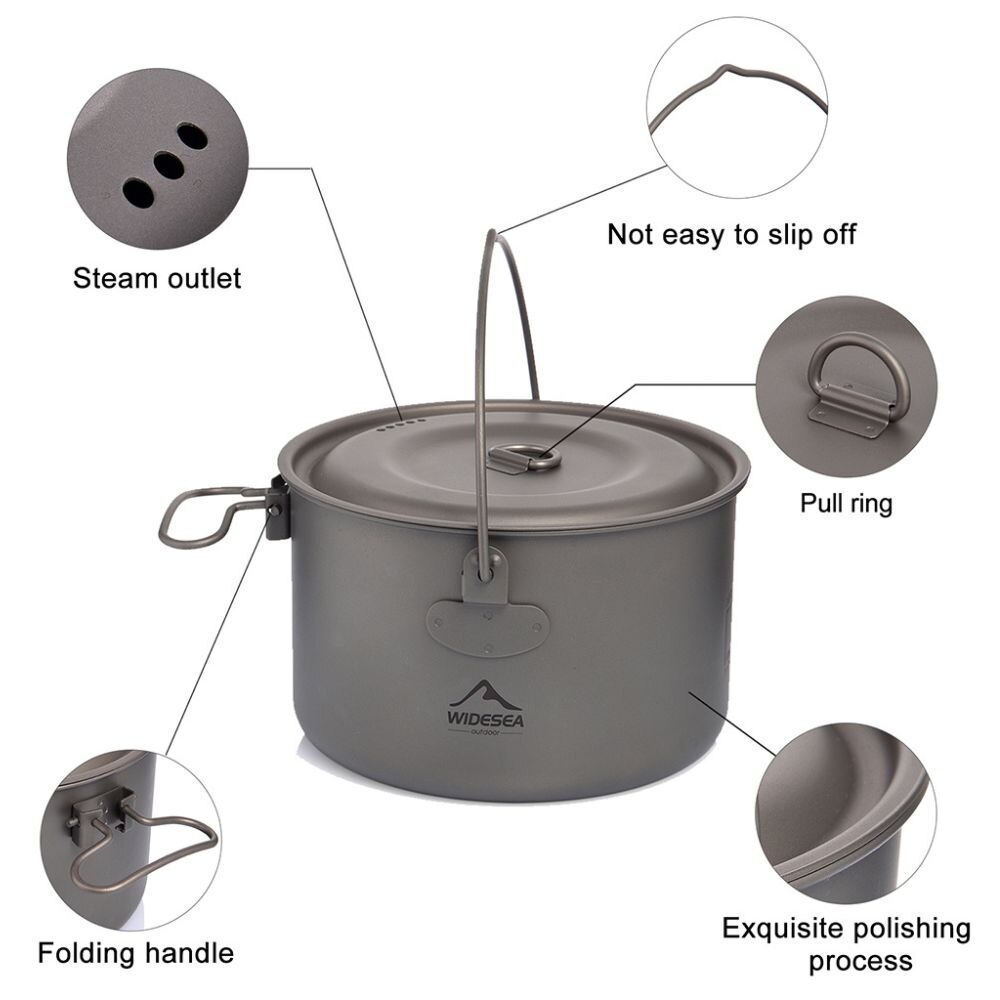 أدوات طاولة تخييم واسعة من الت - مراجعة Camping Cooking Ware Set وسعره