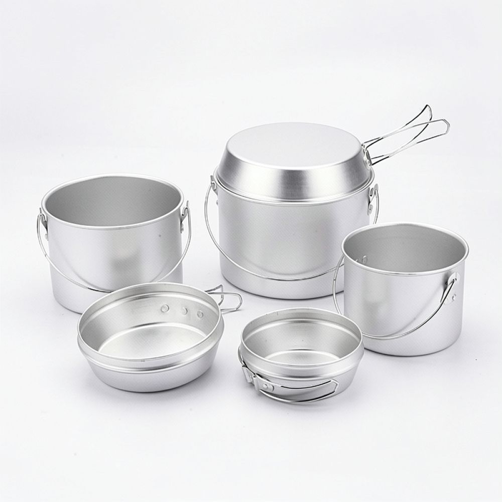 طقم أواني طهي محمولة مصنوعة من - مراجعة Camping Cooking Dining Set وسعره