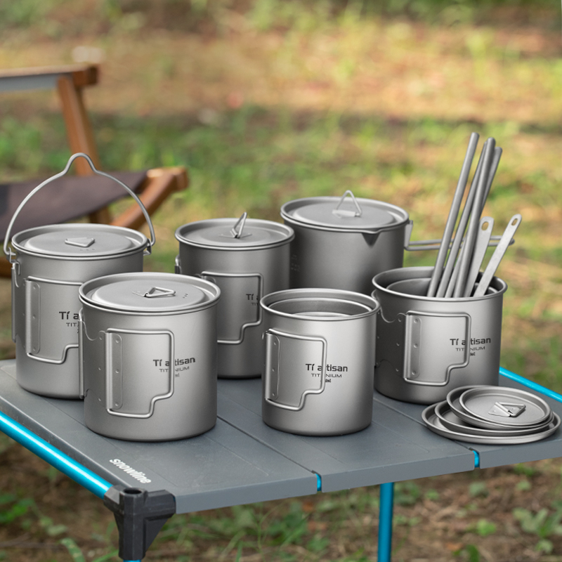 Tiartisan في الهواء الطلق التي - مراجعة Camping Cooking Ware Set وسعره
