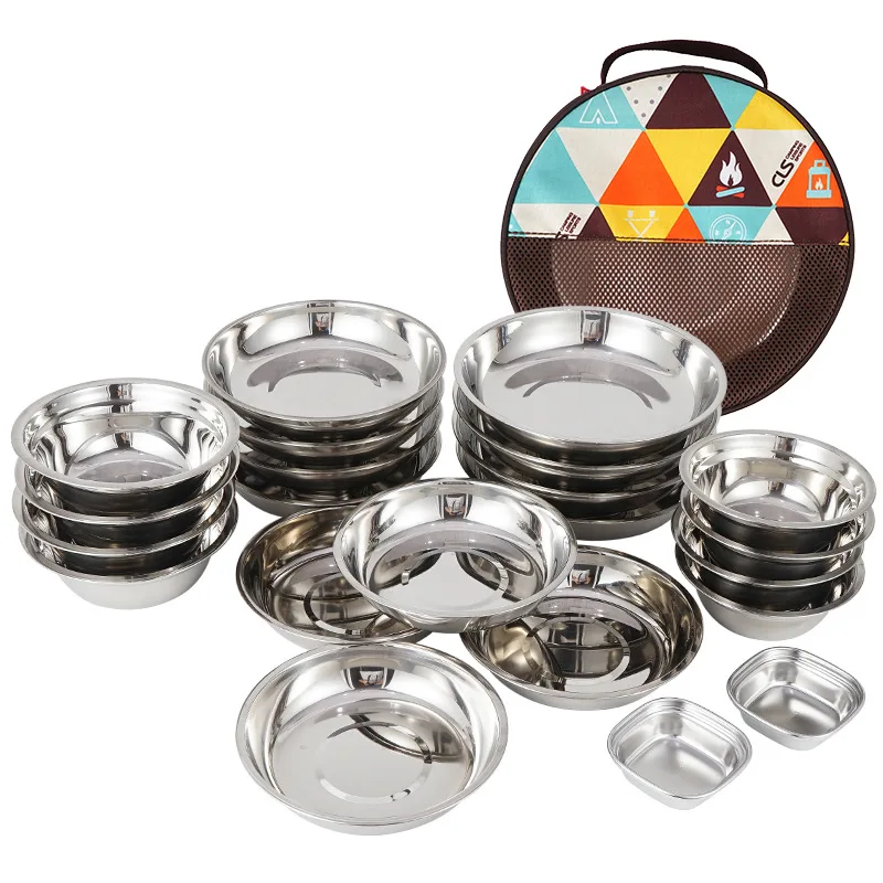 طقم أطباق طهي محمول جديد للتخي - مراجعة Camping Cooking Dining Set وسعره