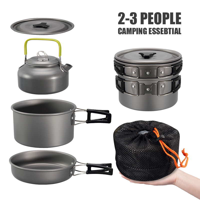 WESTTUNE التخييم طقم حلل استان - مراجعة Camping Cooking Pot وسعره