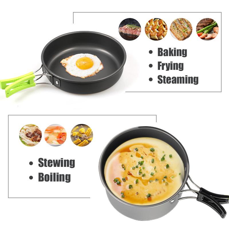 WESTTUNE التخييم طقم حلل استان - مراجعة Camping Cooking Pot وسعره