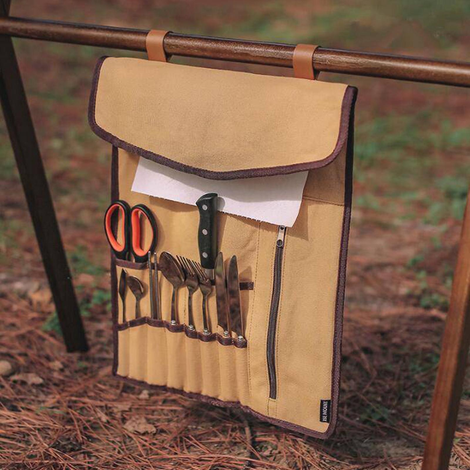 أدوات التخييم المحمولة نشمر حق - مراجعة Camping Cooking Utensil Holder وسعره