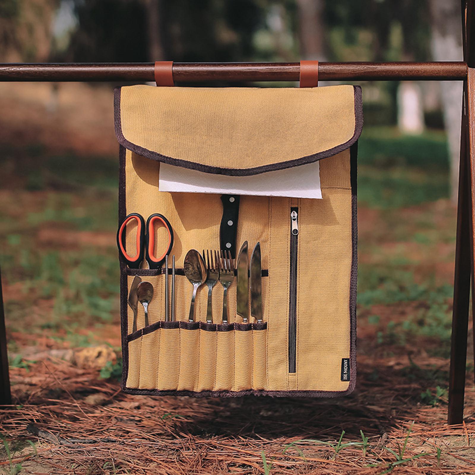 أدوات التخييم المحمولة نشمر حق - مراجعة Camping Cooking Utensil Holder وسعره