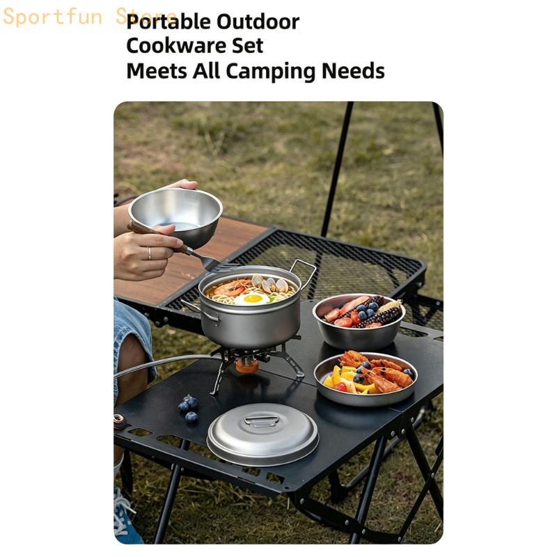 مجموعة أواني طهي وجبة التخييم  - مراجعة Camping Cooking Dining Set وسعره