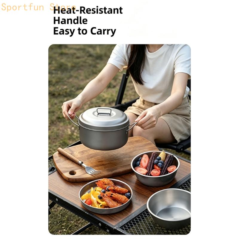مجموعة أواني طهي وجبة التخييم  - مراجعة Camping Cooking Dining Set وسعره