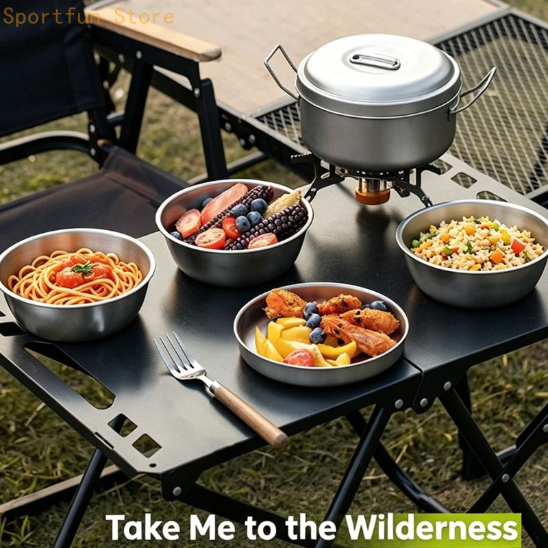 مجموعة أواني طهي وجبة التخييم  - مراجعة Camping Cooking Dining Set وسعره