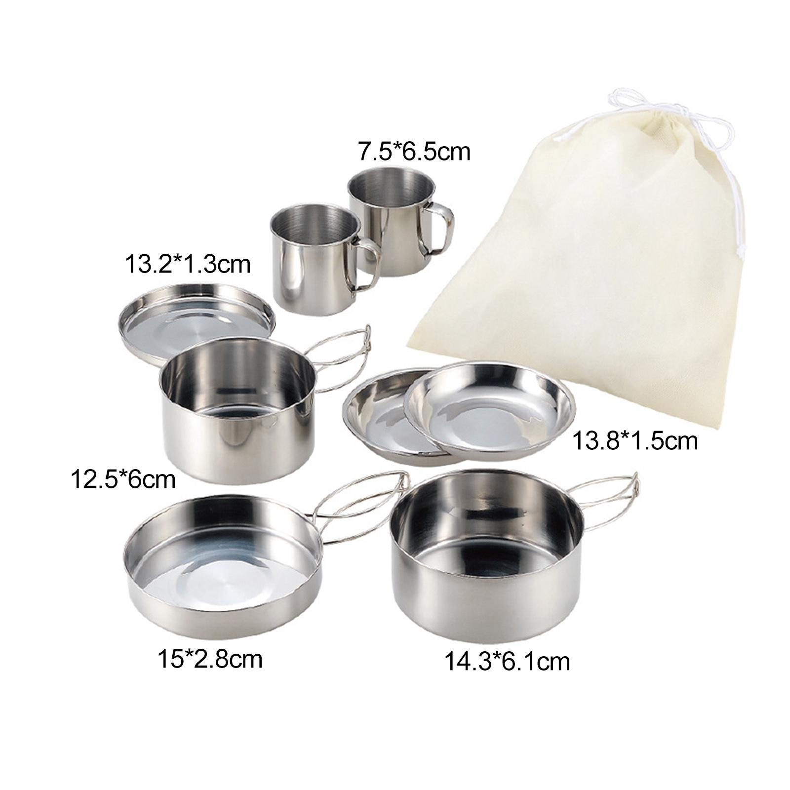 طقم أدوات طهي للتخييم 8 قطع مع - مراجعة Camping Cooking Mess Kit وسعره