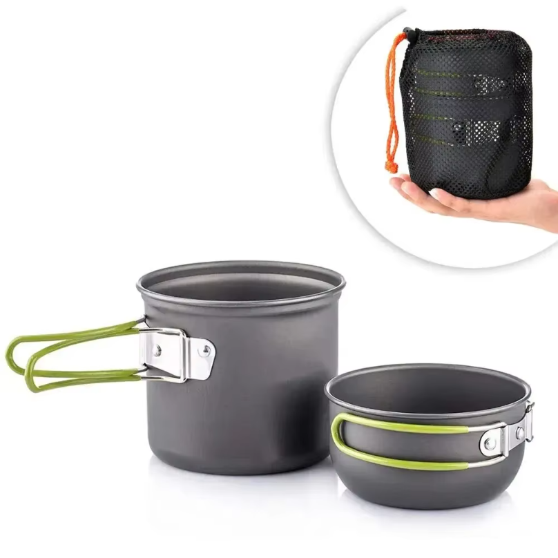 طقم أواني التخييم خفيف الوزن ل - مراجعة Camping Cooking Mess Kit وسعره