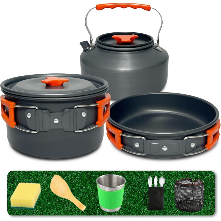 طقم أواني طهي للتخييم: قدر غير - مراجعة Camping Cooking Pan وسعره