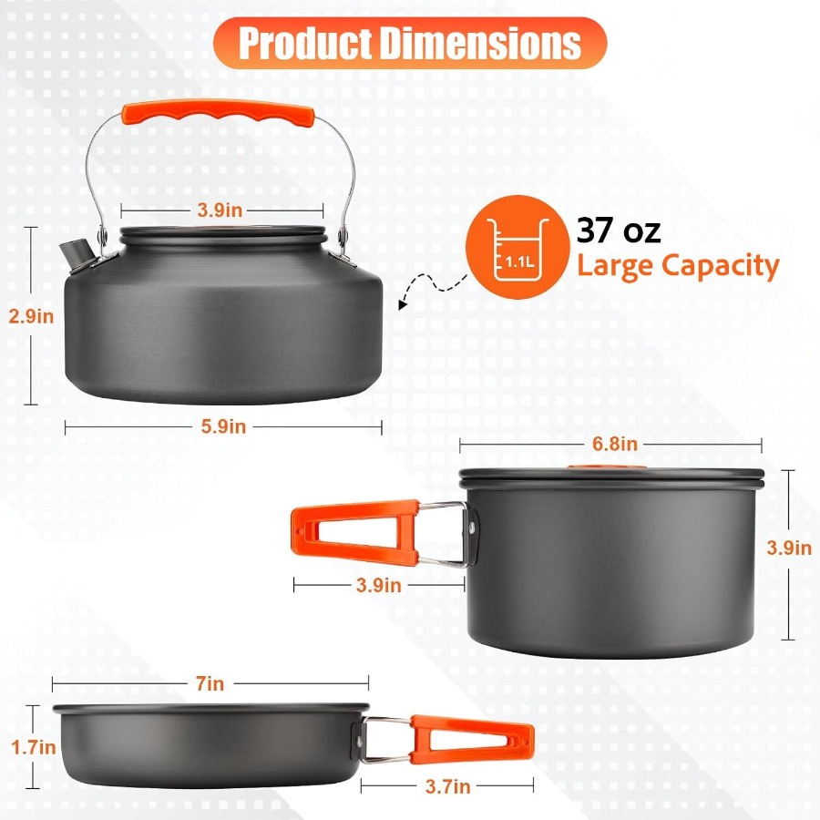 طقم أواني طهي للتخييم: قدر غير - مراجعة Camping Cooking Pan وسعره