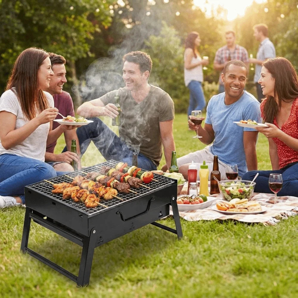 موقد شواء محمول ومتين، موفر لل - مراجعة Camping Cooking Easy وسعره