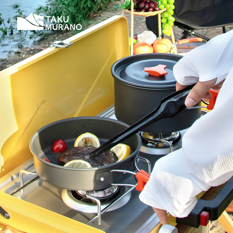 مجموعة أدوات طهي للتخييم، أوان - مراجعة Camping Cooking Ware Set وسعره