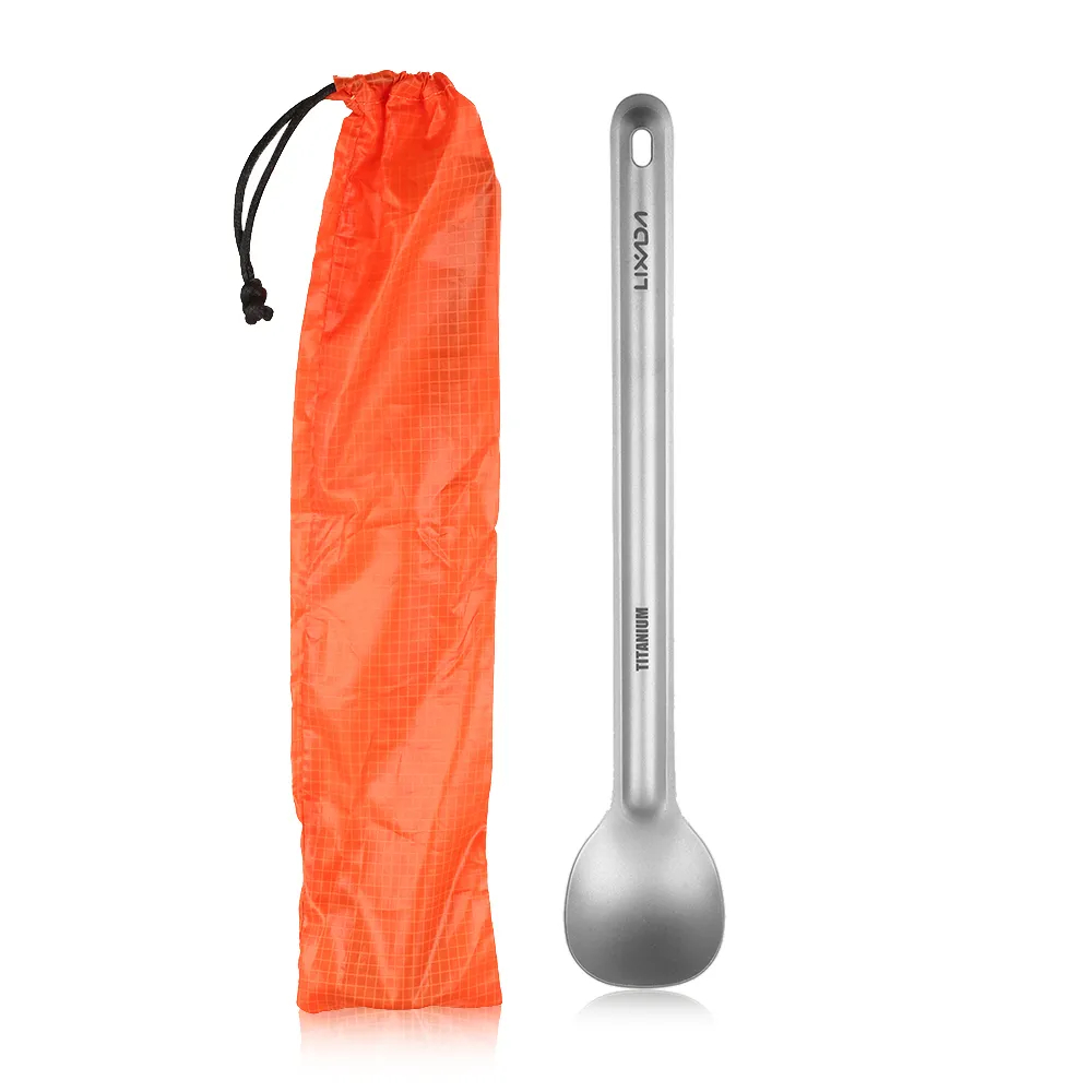 Lixada-ملعقة طويلة من التيتاني - مراجعة Camping Cooking Ware Set وسعره