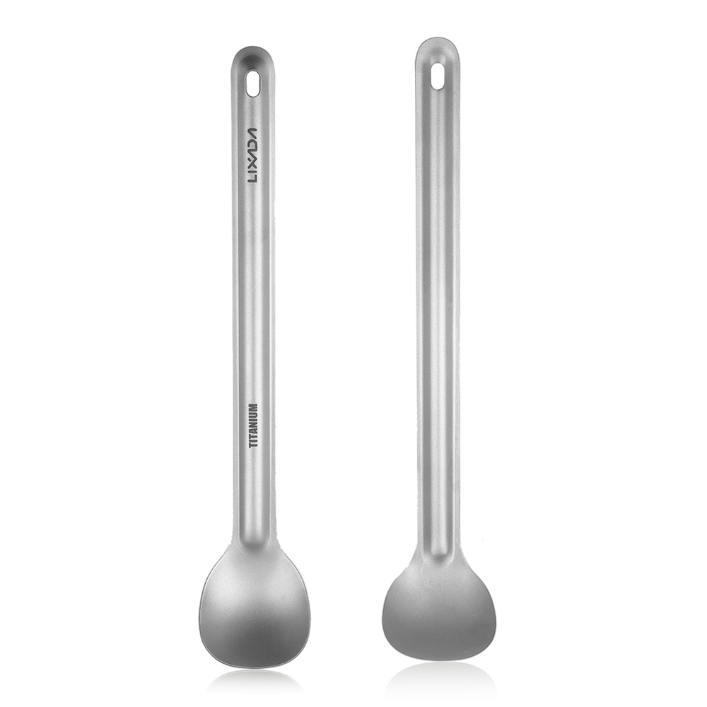 Lixada-ملعقة طويلة من التيتاني - مراجعة Camping Cooking Ware Set وسعره