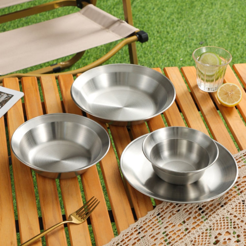 طقم أدوات مائدة من الفولاذ الم - مراجعة Camping Cooking Ware Set وسعره