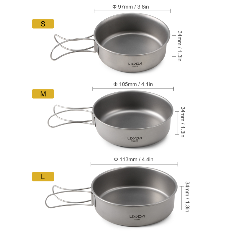 أطباق Lixada من التيتانيوم خفي - مراجعة Camping Cooking Appliances وسعره