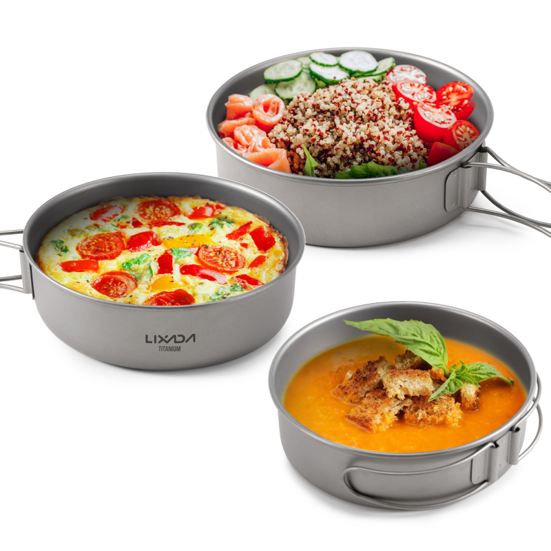 أطباق Lixada من التيتانيوم خفي - مراجعة Camping Cooking Appliances وسعره