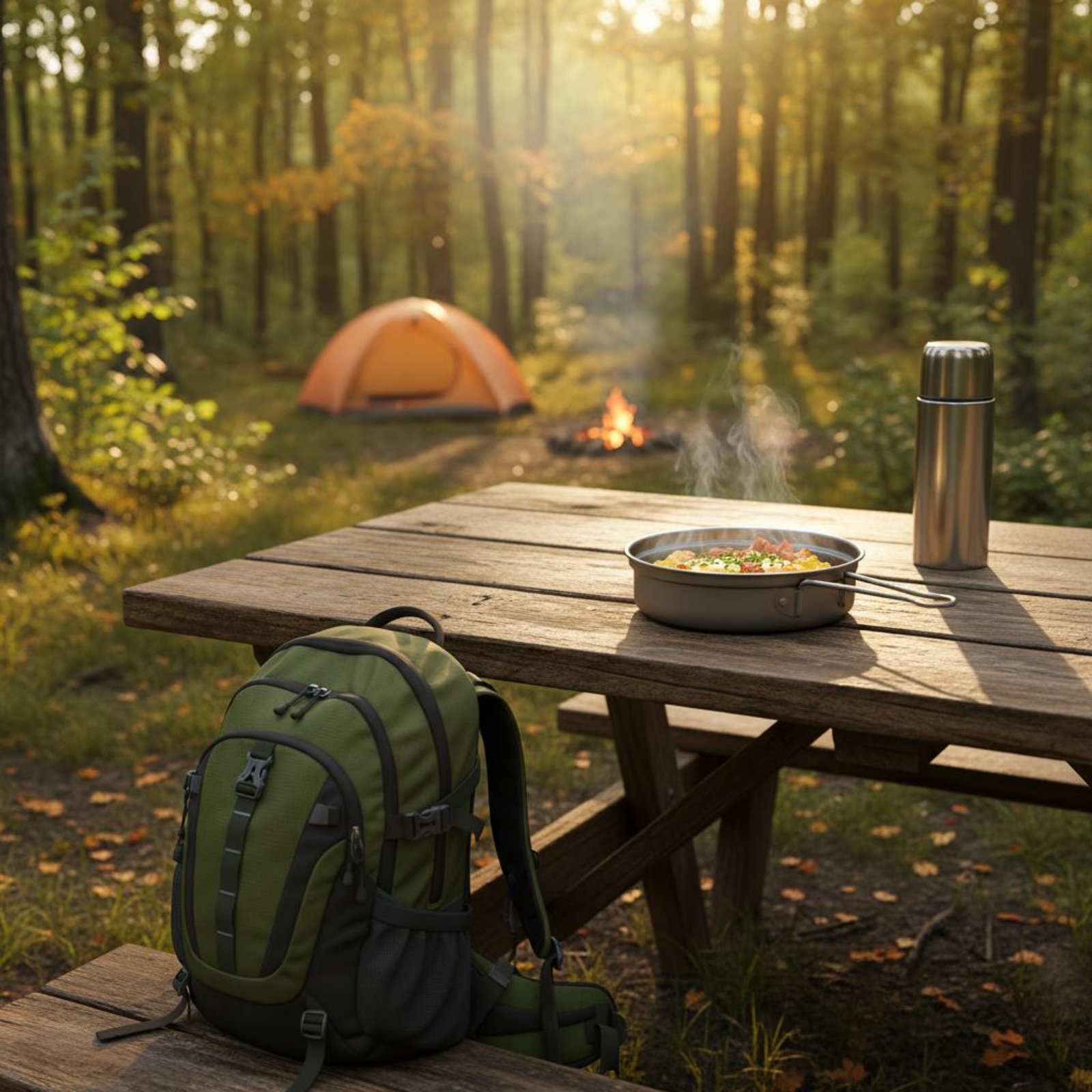 طقم طهي معدني للتخييم مكون من  - مراجعة Camping Cooking Dining Set وسعره